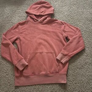unisex red acid wash hoodie